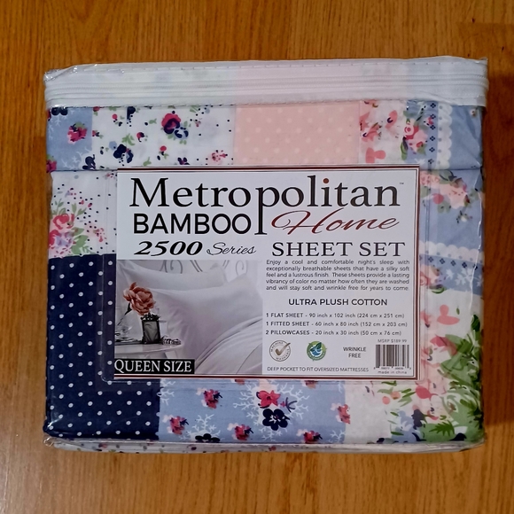 🆕NWT Metropolitan Bamboo Home 4-PC Sheet S - Picture 2 of 2